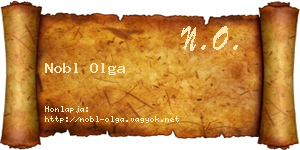 Nobl Olga névjegykártya